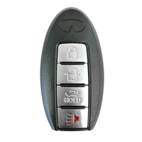 Nissan 4 Button Smart Key Shell Replacement Case For CWTWBU735 | Aftermarket Infiniti Cut-out Key Shell
