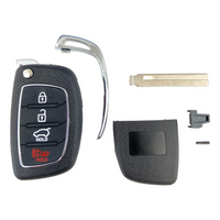 Hyundai Santa Fe 4 Button Flip Key Shell 2013-2016 w/ Hatch (HY18R) Key Shell