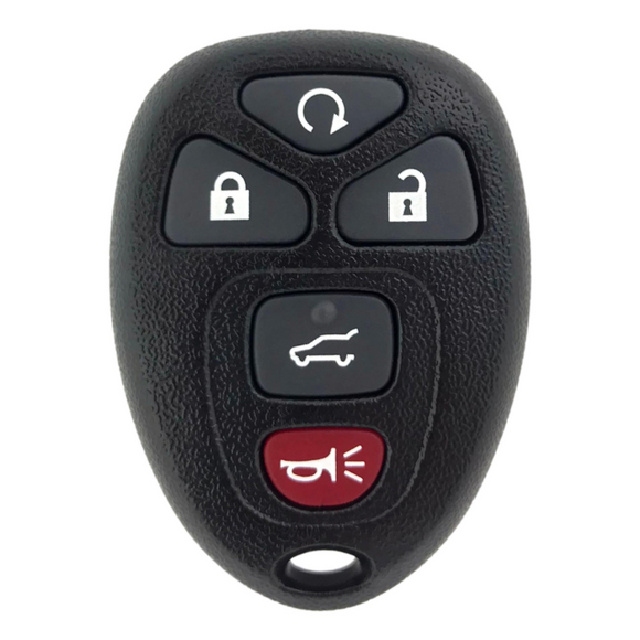 Gm 5 Button Keyless Entry Remote Replacement Shell (Hatch) Key
