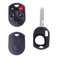 Ford Lincoln Mercury 4 Button Key Shell For Oucd6000022 (3 Part Shell)