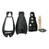 Dodge Jeep 4 Button Fobik Shell Replacement For GQ4 53T | Aftermarket Fobik