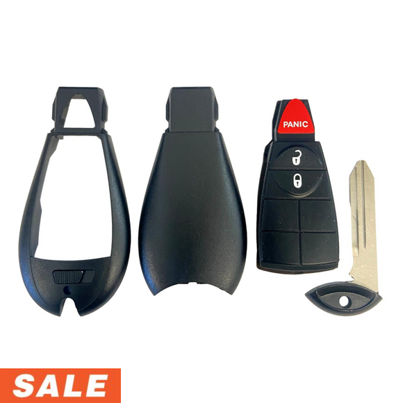 Dodge Jeep 3 Button Fobik Shell Replacement For GQ4 53T | Aftermarket Fobik