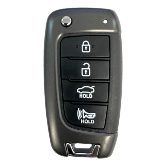 Hyundai 4 Button Flip Key Replacement Shell w/ Trunk | Aftermarket Key Shell