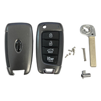 Hyundai 4 Button Flip Key Replacement Shell w/ Trunk | Aftermarket Key Shell