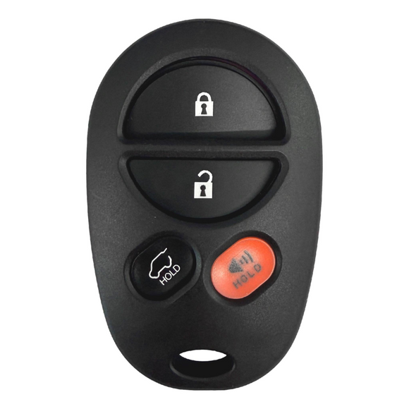 Toyota Highlander 4 Button Remote Shell 2008-2018 For GQ43VT20T | Aftermarket Key Shell