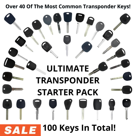 Transponder Key Bundle Combo Starter Pack - 107 Piece Set