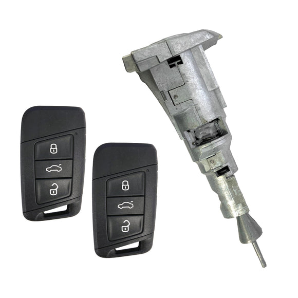 Volkswagen Jetta 2021-2022 Oem 4 Button Smart Kessy Key And/Or Cylinder Lock Package | New And 2