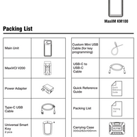 Autel MaxilM KM100 packing list