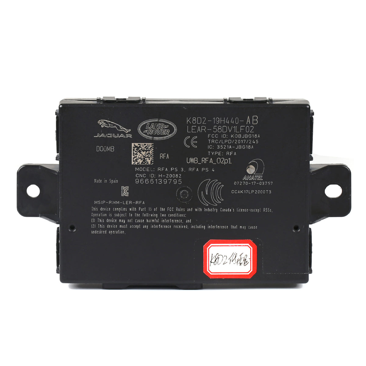 Yanhua Jaguar Land Rover Keyless Entry OEM RFA Module K8D2 without Com