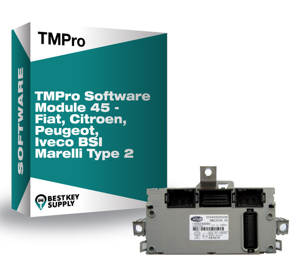 TMPro Software Module 45 - Fiat, Citroen, Peugeot, Iveco BSI Marelli Type 2
