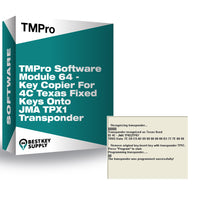 TMPro Software Module 64 - Key Copier For 4C Texas Fixed Keys Onto JMA TPX1 Transponder