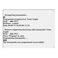 TMPro Software Module 185 - Key Copier Onto Temic Crypto TK5561 Transponder