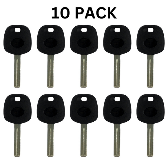 Lexus Scion Toyota Short Blade Transponder Key Shell Toy48 W/ Chip Slider (10 Pack)