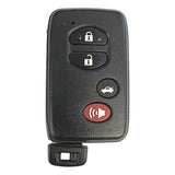 Toyota 4 Button Smart Key Shell Replacement For Hyq14Aab Black