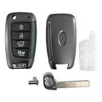 Hyundai 4 Button Flip Key Shell W/ Hatch