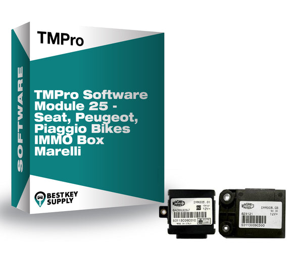 TMPro Software Module 25 - Seat, Peugeot, Piaggio Bikes IMMO Box Marelli