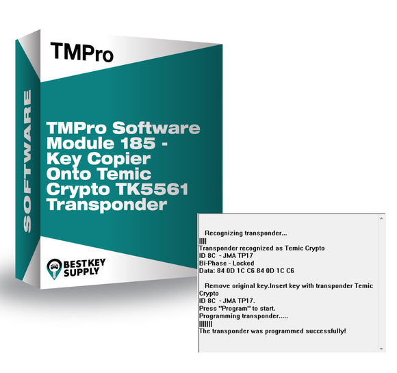 TMPro Software Module 185 - Key Copier Onto Temic Crypto TK5561 Transponder