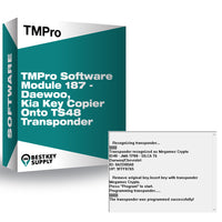 TMPro Software Module 187 - Daewoo, Kia Key Copier Onto TS48 Transponder