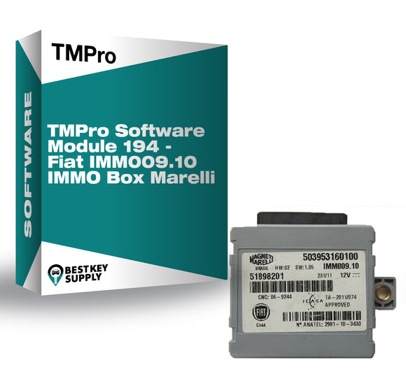 TMPro Software Module 194 - Fiat IMM009.10 IMMO Box Marelli