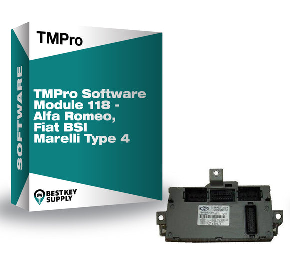TMPro Software Module 118 - Alfa Romeo, Fiat BSI Marelli Type 4