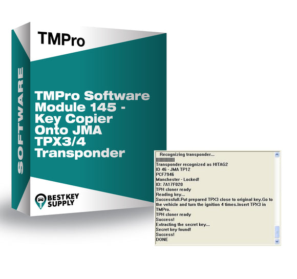 TMPro Software Module 145 - Key Copier Onto JMA TPX3/4 Transponder