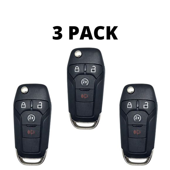 Ford F-Series 2015-2020 Flip Key 4 Buttons N5F-A08Tda - 3 Pack