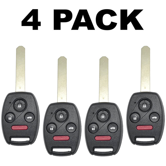 Honda Accord 2003-2007 4 Button Remote Head Key For Oucg8D-380H-A (4 Pack)