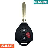 Toyota 4Runner 2010-2019 OEM 3 Button Remote Head Key HYQ12BBY G Chip