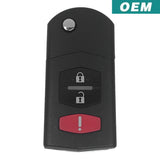 Mazda 3 Button Flip Key Remote 2006-2015 FCC: BGBX1T478SKE12501 (OEM)