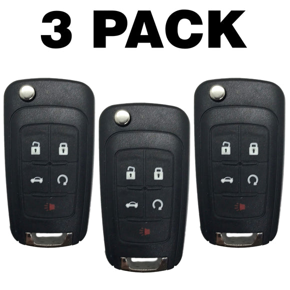 Gm 5 Button Flip Key W/ Peps 2010-2019 For Fcc: Oht01060512 (3 Pack)