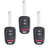 Honda 3 Button Remote Head Key 2013-2019 For Fcc: Mlbhlik6-1T (Pack Of 3)