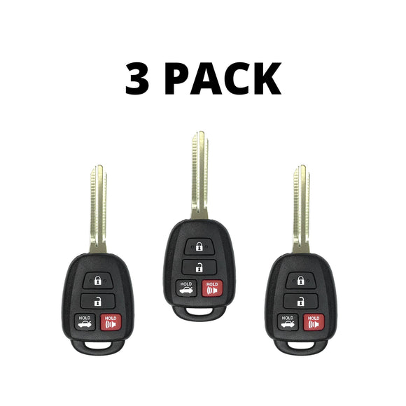 Toyota Camry 2012-2014 4 Button Remote Head Key For Hyq12Bdm G-Chip (Pack Of 3)