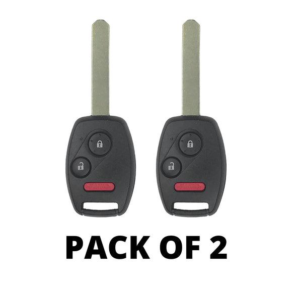 Honda Civic Odyssey 2006-2017 Remote Head Key For N5F-S0084A (2 Pack)