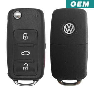 Volkswagen OEM 4 Button Flip Key Remote 2011-2016 NBG010180T | 5K0 837 202 AE
