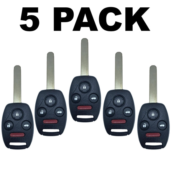 Honda Accord 4 Button Remote Head Key 2008-2015 For Kr55Wk49308 (5 Pack)