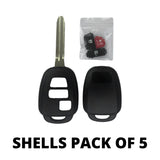 Pack of 5 - Toyota 3 Button Remote Head Key Shells HYQ12BDM / GQ4-52T