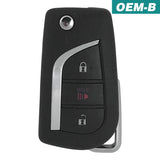 Toyota C-HR 2018-2020 3 Button Flip Key Remote FCC: MOZB97TZ (OEM)