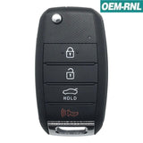 Kia Forte 2017-2018 Oem 4 Button Flip Key Remote Osloka-875T 95430-A7200 | Refurbished No Logo