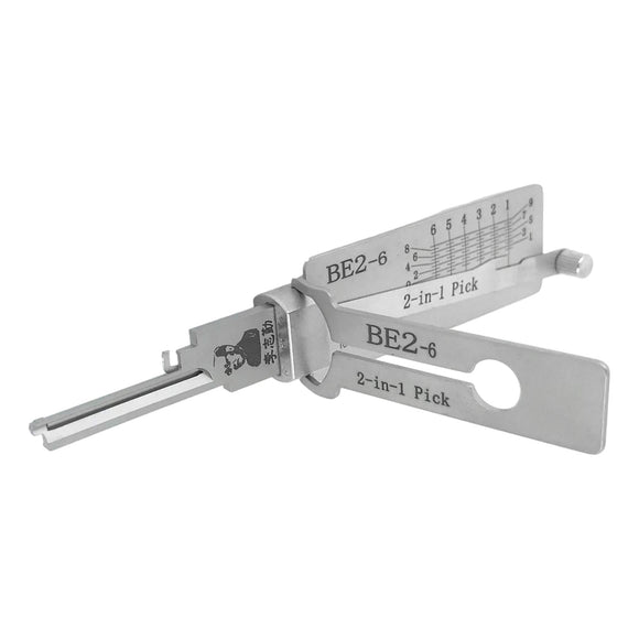 Original Lishi Tool 2-In-1 Pick And Decoder Be2 6-Pin Lock