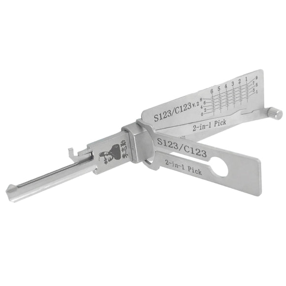 Original Lishi Tool 2-In-1 Pick And Decoder C123 / S123 Lock