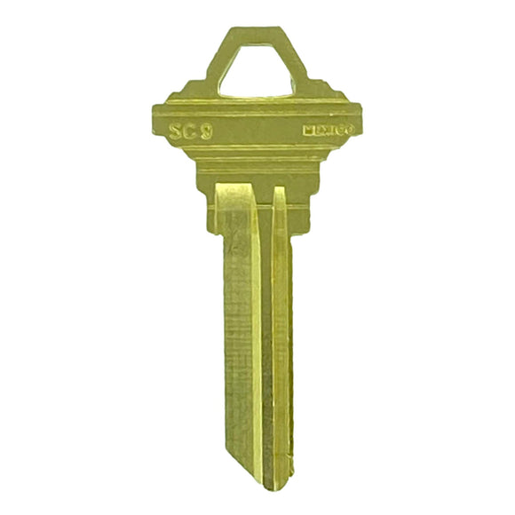 Schlage Brass Key Slg-5E Sc9 Br Metal