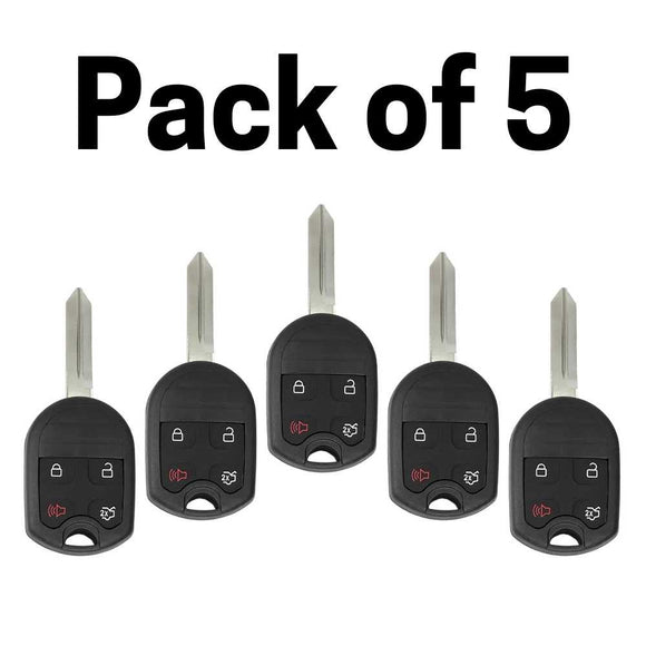 Ford Lincoln Mercury 4 Button Remote Head Key 2001-2013 For Cwtwb1U793 (Pack Of 5)