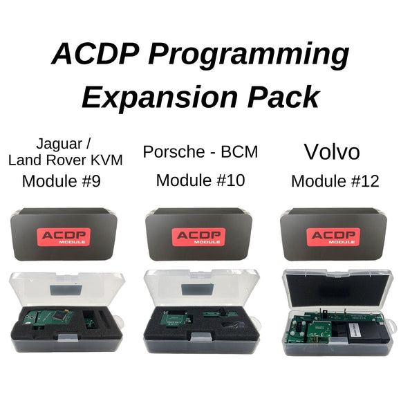 Acdp Expansion Pack: Module 9 / 10 12 For Jaguar Land Rover Porsche Volvo Programming Device