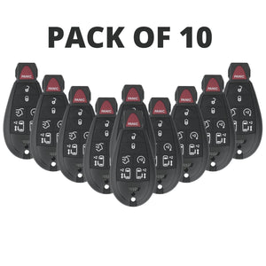 10 Pack - Chrysler Dodge 2008-2018 7 Button Fobik For IYZ-C01C / M3N5WY783X