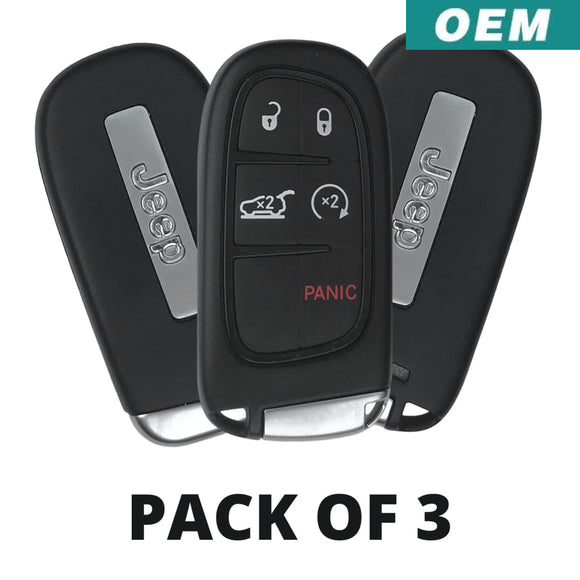 Jeep Cherokee 2014-2019 OEM 5 Button Smart Key GQ4-54T (Pack of 3)