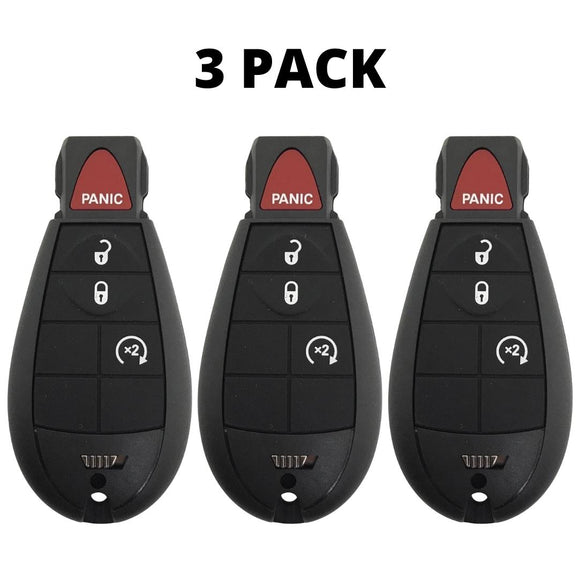 3 Pack - Dodge Ram 4 Button Fobik 2013-2020 For Gq4-53T